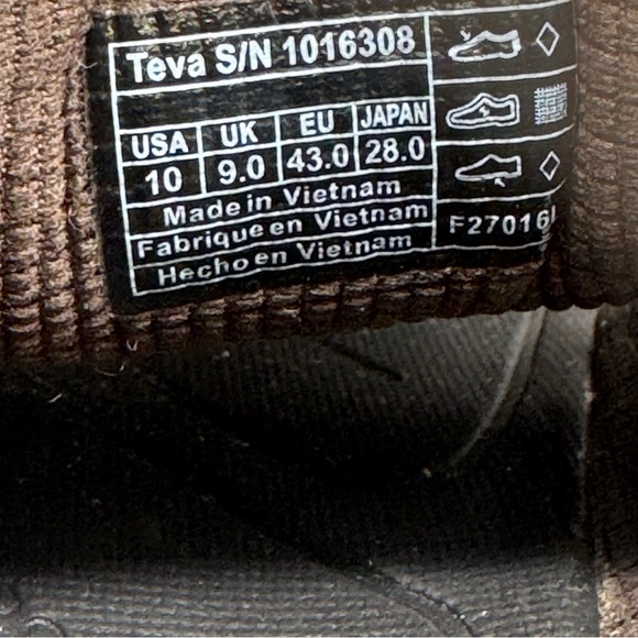 Teva Forebay 2 Men’s 10 Brown Water Sandals Fishing Hiking Outdoor Trail Shoes - Picture 10 of 11